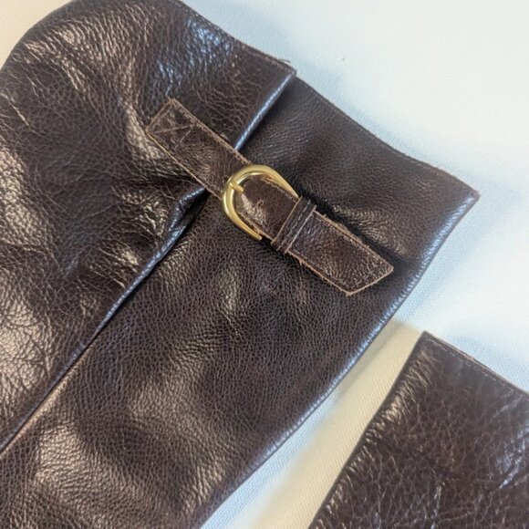 BROWN WEDGE BOOTS Steven by Steve Madden Intyce in Cognac Leather SIZE 9 - Picture 5 of 5